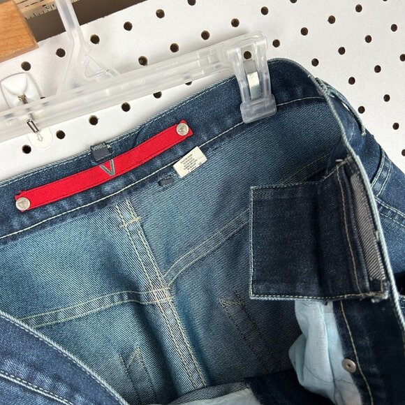 Vokal Y2K Double Knee Jeans‎ 36x32 Cybe Punk Blue Streetwear Skate Baggy 90s - Picture 6 of 8